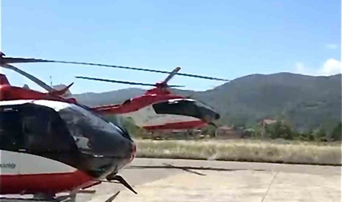 Samsun İl Sağlık Müdürlüğü bünyesinde görev yapan ambulans helikopter, yalnızca