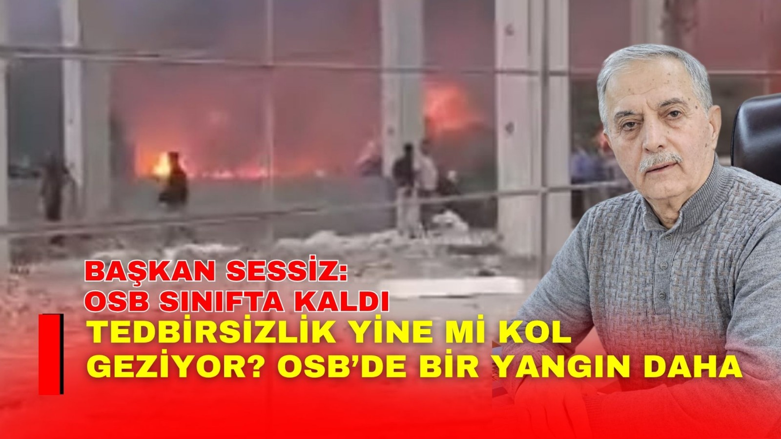 Afyonkarahisar Organize Sanayi Bölgesi’nde (OSB) lastiklerin bulunduğu alanda çıkan yangın