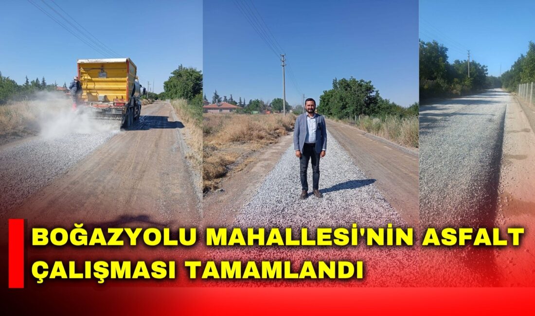 Yeşilçiftlik Belediye Başkanı Devrim Ölmez, Boğazyolu Mahallesi'nde gerçekleştirilen asfalt çalışmalarının