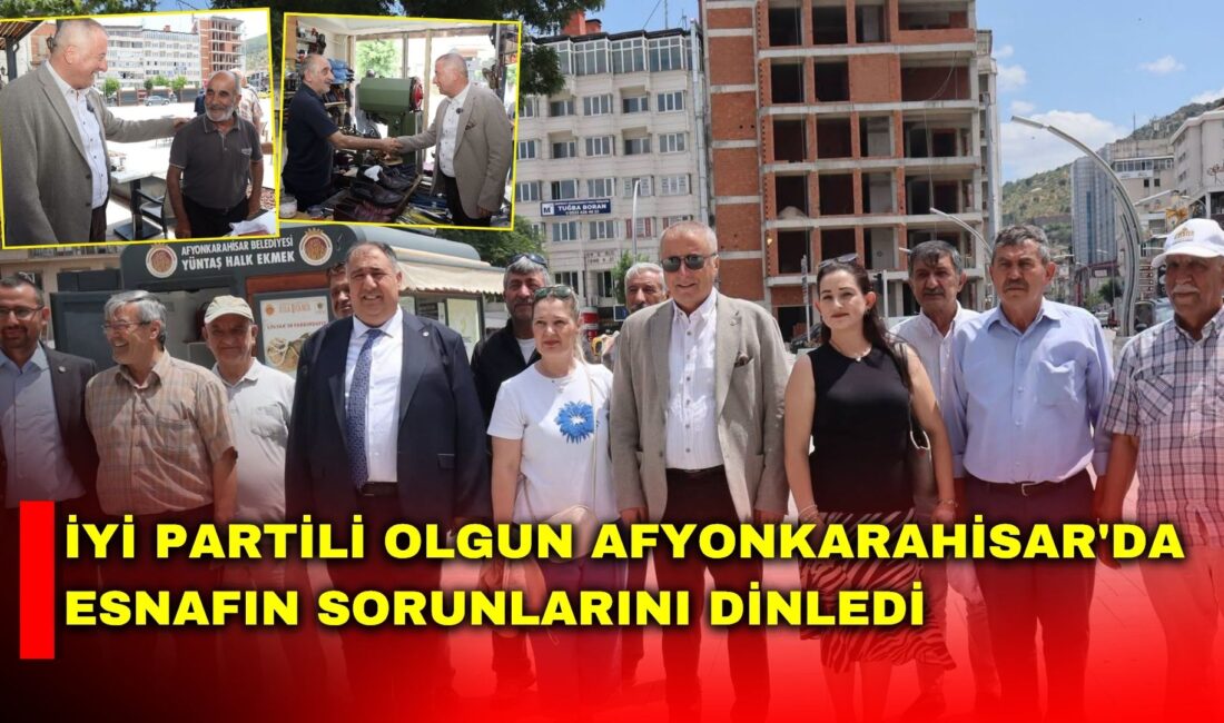 Afyonkarahisar'da esnaf ve vatandaşlarla bir araya gelen İYİ Parti Genel
