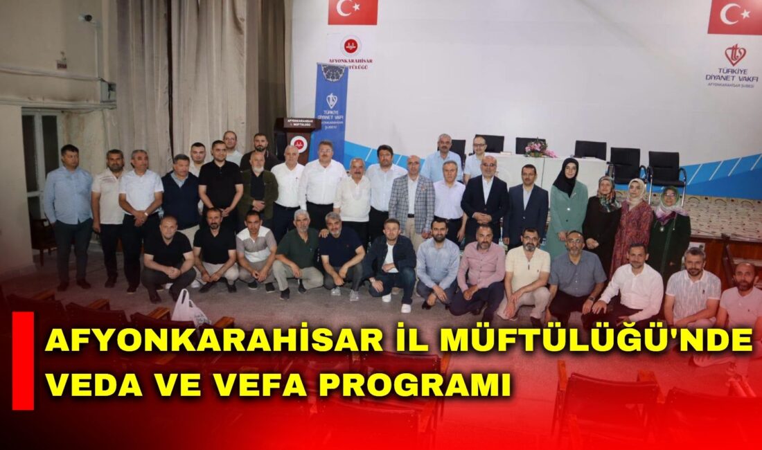 Afyonkarahisar İl Müftülüğü tarafından, görev yerleri değişen İl Müftü Yardımcısı