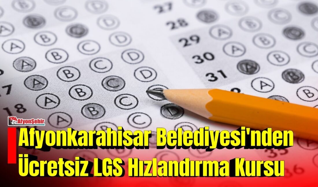 Afyonkarahisar Belediyesi’nden Ücretsiz LGS Hızlandırma Kursu Afyonkarahisar Belediyesi, Liselere Geçiş Sistemi (LGS) sınavına hazırlanan öğrenciler için