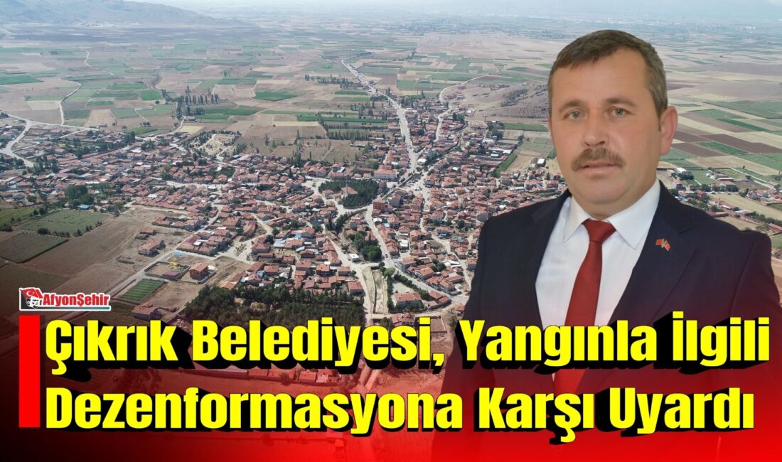 Çıkrık Belediyesi, 17 Temmuz 2026 tarihinde meydana gelen ekin yangınına