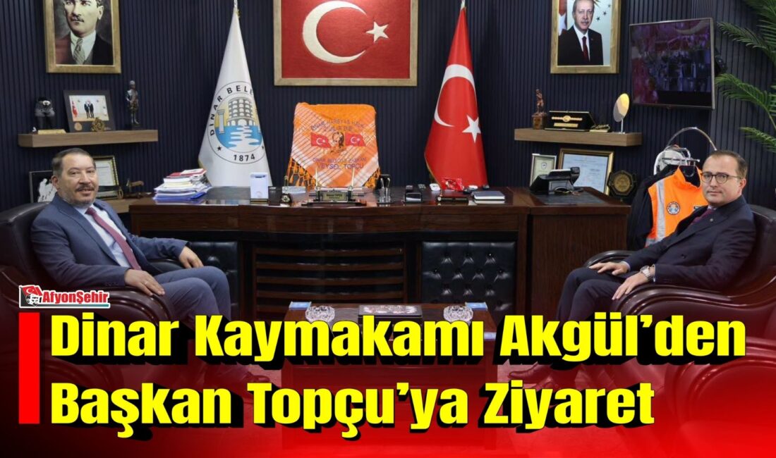 İlçeye yeni atanan Dinar Kaymakamı Mehmet Naim Akgül, Dinar Belediye