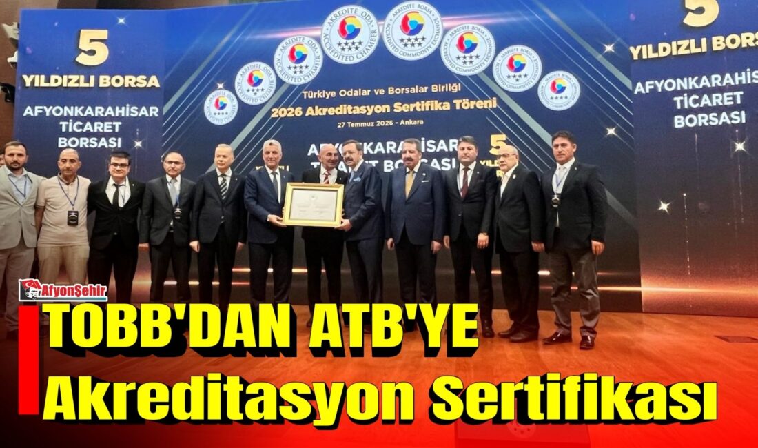 Geçen yıl ki  denetiminden başarıyla çıkan ATB, TOBB Akreditasyon Sertifikası