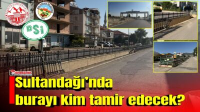 Sultandağı ilçesi İstasyon Caddesi üzerinde bulunan taşkın su koruma bandındaki