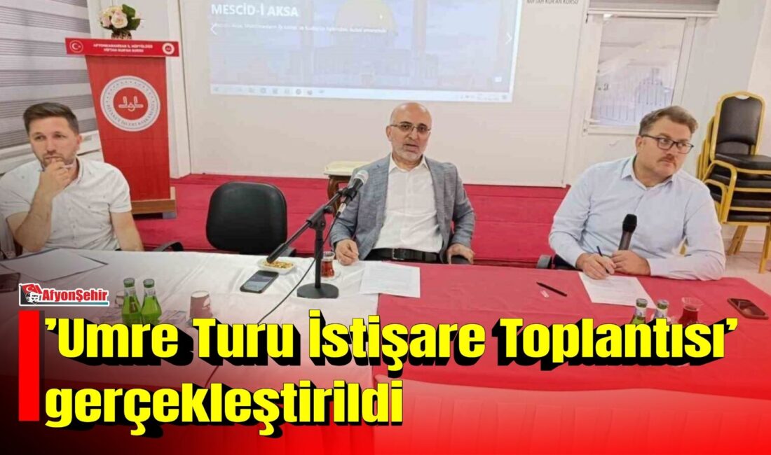 Afyonkarahisar’dan kutsal topraklara gidecek vatandaşlara sunulacak hizmetlerin değerlendirilmesi amacıyla “Alternatif