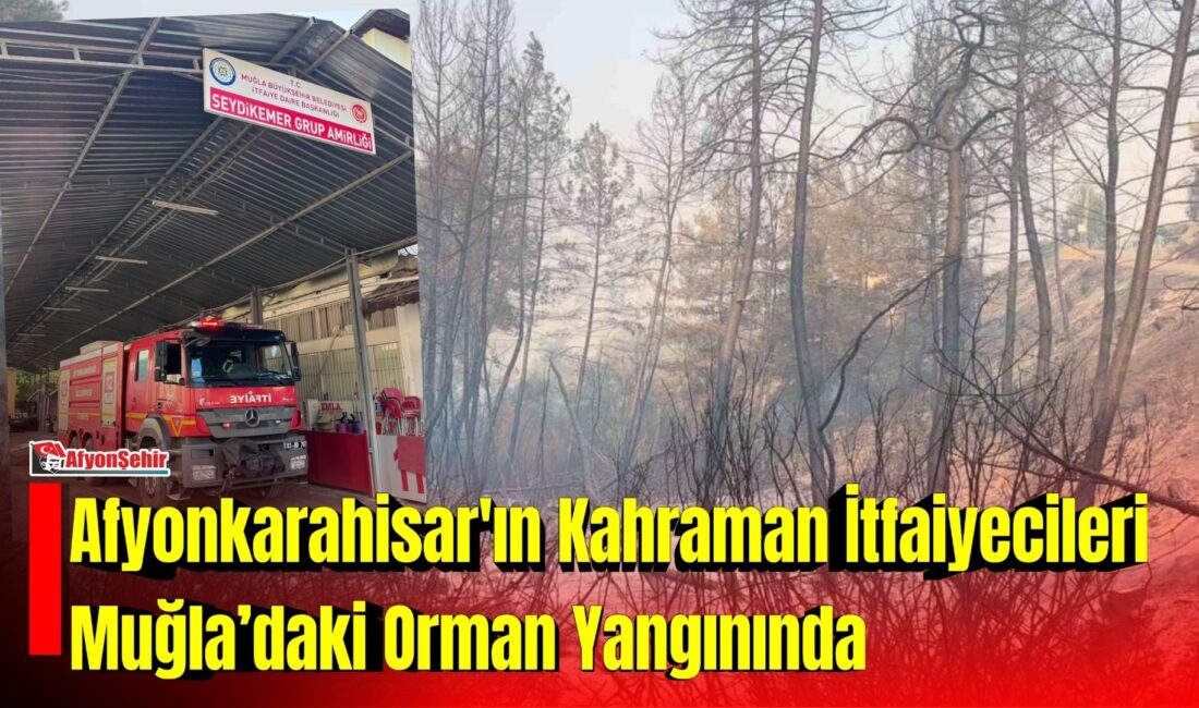 Afyonkarahisar’ın Kahraman İtfaiyecileri Muğla’daki Orman Yangınında Muğla'nın Seydikemer ilçesinde meydana gelen orman yangınına müdahale çalışmalarına destek