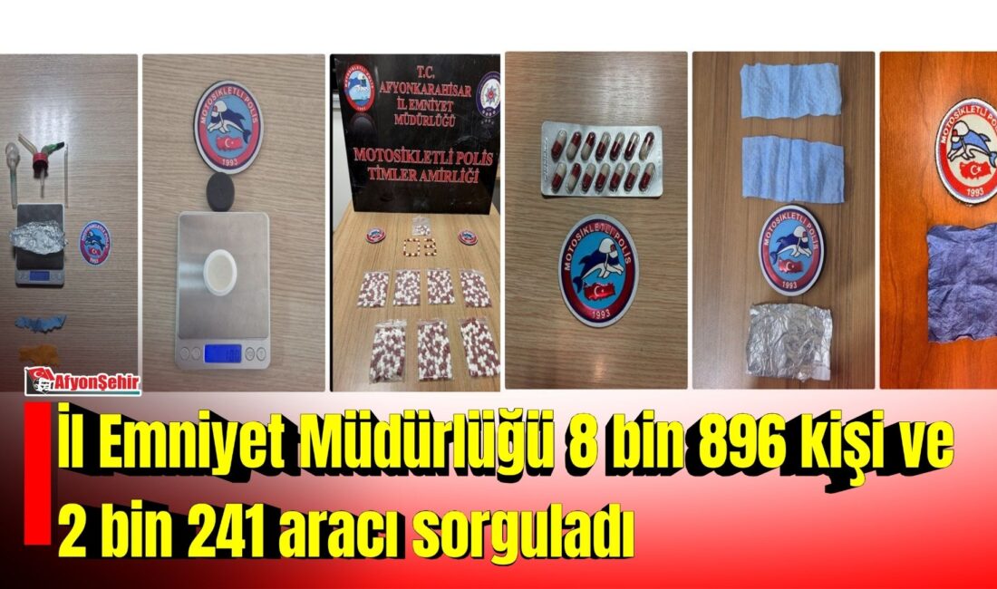 İl Emniyet Müdürlüğü, 20-27 Temmuz 2026 tarihleri arasında Afyon il