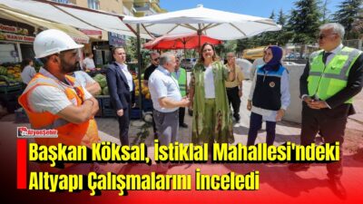 Afyonkarahisar Belediye Başkanı Burcu Köksal, İstiklal Mahallesi'nde devam eden yağmur