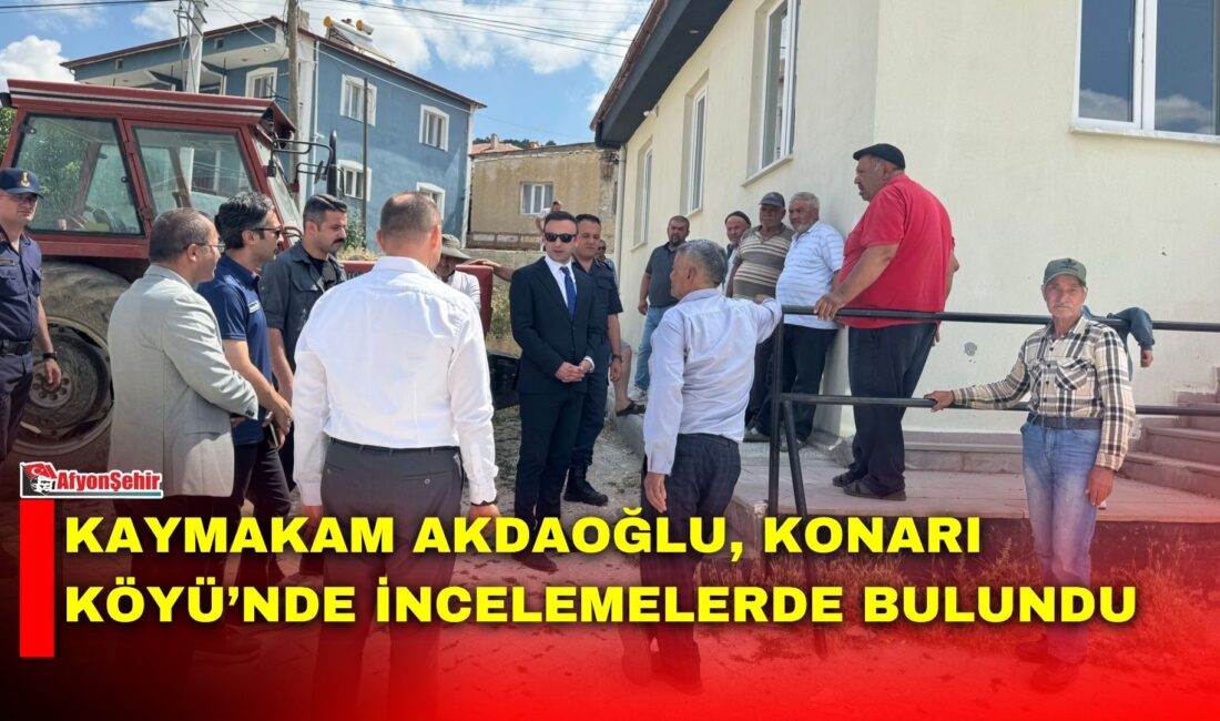 Kaymakam Akdaoğlu, Konarı Köyü’nde vatandaşlarla bir araya girdi İscehisar Kaymakamı Enis Akdaoğlu, Konarı Köyü’nü ziyaret ederek vatandaşlarla bir