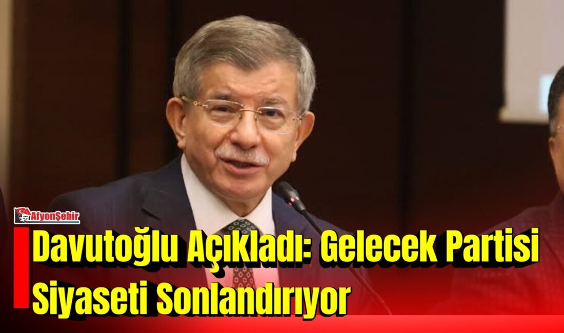 Ahmet Davutoğlu, "Kirlenmiş siyasi iklimin bir parçası olmamak amacıyla parti