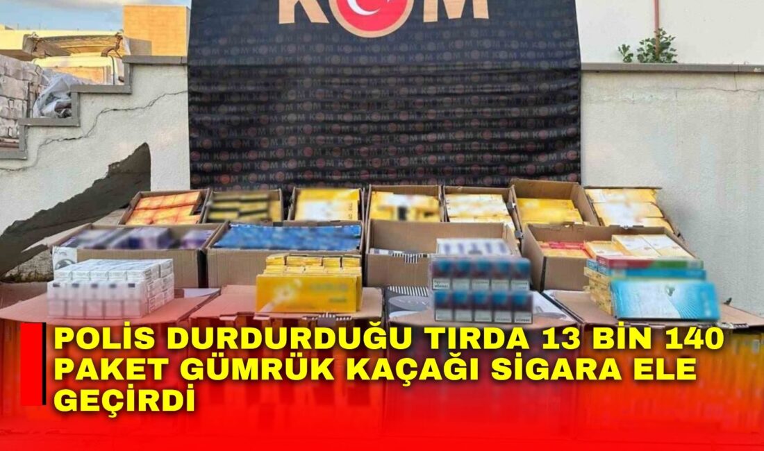 Afyonkarahisar’da polis tarafından şüphe üzerine durdurulan bir tırda yapılan aramada,