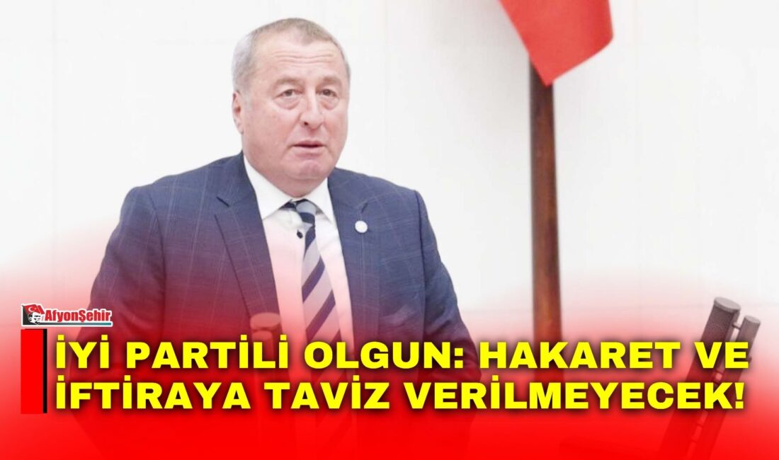 İYİ Parti Genel Başkan Yardımcısı ve Afyonkarahisar Milletvekili Olgun, parti
