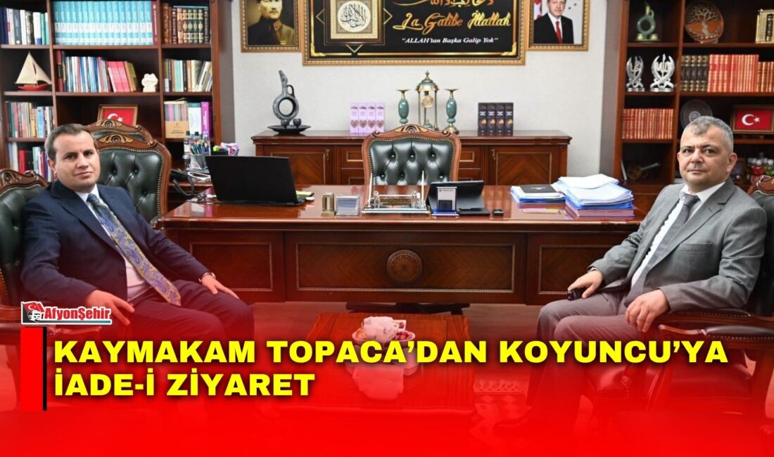 Emirdağ Kaymakamı Adem Topaca, Emirdağ Belediye Başkanı Serkan Koyuncu'ya iade-i