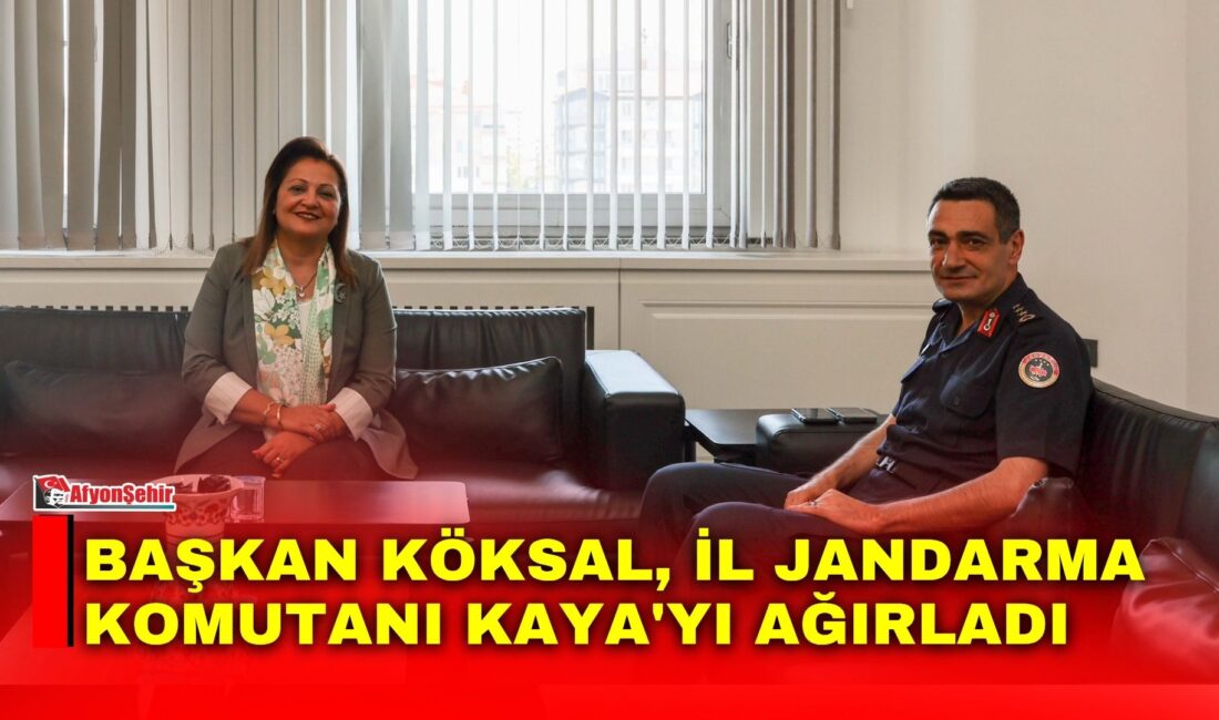 Afyonkarahisar Belediye Başkanı Burcu Köksal, İl Jandarma Komutanı Albay Murat