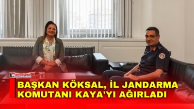Afyonkarahisar Belediye Başkanı Burcu Köksal, İl Jandarma Komutanı Albay Murat