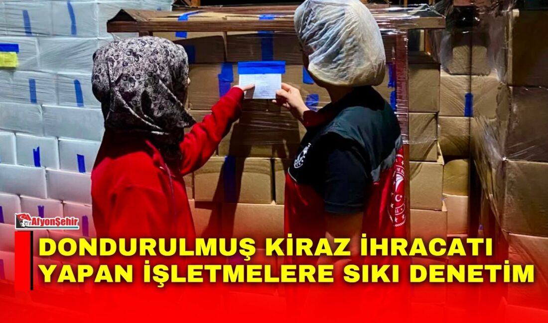 Afyonkarahisar İl Tarım ve Orman Müdürlüğü, dondurulmuş kiraz ihracatı gerçekleştiren
