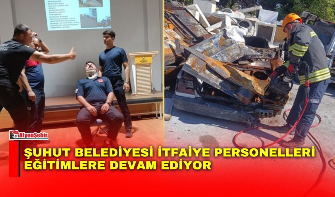 Şuhut Belediyesi itfaiye personelleri eğitimlere devam ediyor Şuhut Belediyesi İtfaiye Müdürlüğü personelleri Konya İtfaiyesi Eğitim Merkezi'nde aldığı