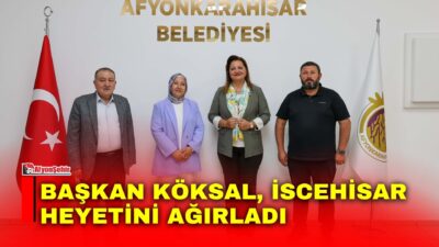Afyonkarahisar Belediye Başkanı Burcu Köksal, İscehisar Belediye Başkanı Seyhan Kılıçarslan,