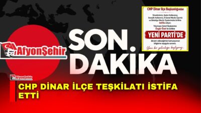 CHP'de başlayan istifa süreci Dinar'a da sıçradı. CHP Dinar İlçe