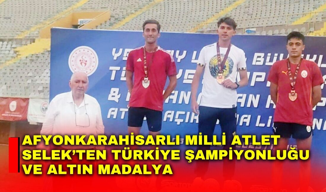 Afyonkarahisarlı milli atlet Mert Selek, İzmir'de düzenlenen U23 Türkiye Atletizm