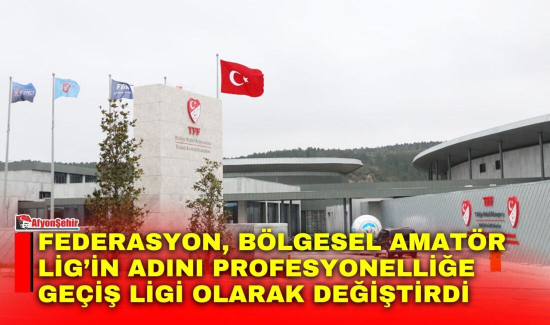 Türkiye Futbol Federasyonu, Bölgesel Amatör Lig’in adını Profesyonelliğe Geçiş Ligi