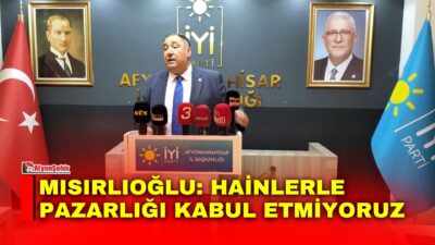 İYİ Parti Afyonkarahisar İl Başkanı Muhammet Mısırlıoğlu, haftalık basın toplantısında