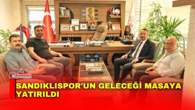 Sandıklı Belediye Başkanı Adnan Öztaş, Sandıklıspor Kulüp Başkanı Emre İleri