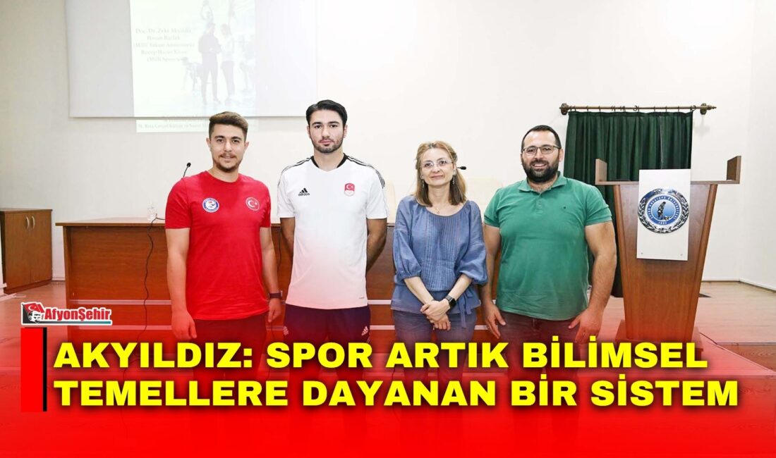 Akyıldız: Spor artık bilimsel temellere dayanan bir sistem AKÜ Bilim İletişimi Koordinatörlüğü tarafından düzenlenen Bilim Kafe etkinliğinde, geleceğin