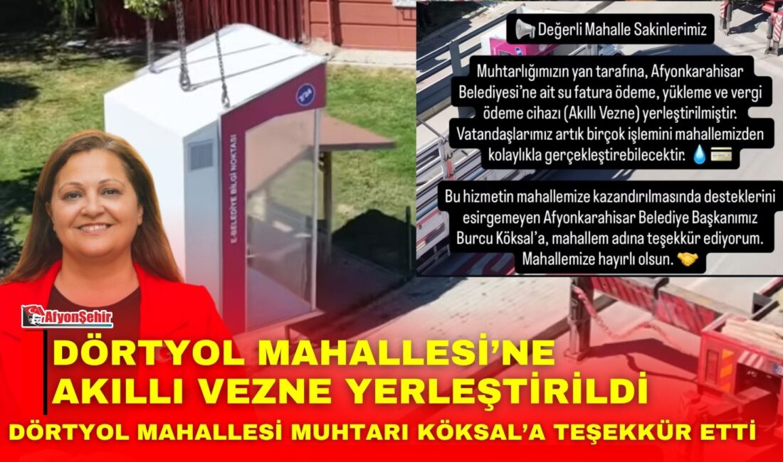 Afyonkarahisar Belediyesi’ne ait su fatura ödeme, su yükleme ve vergi
