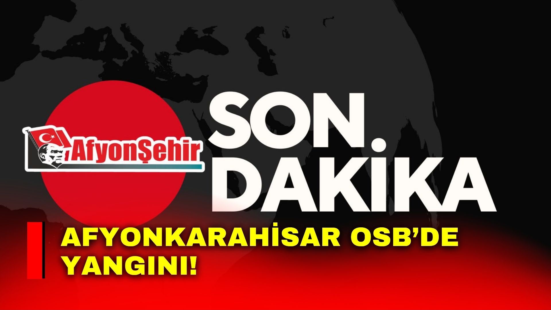 Afyonkarahisar Organize Sanayi Bölgesi’nde lastiklerin bulunduğu alanda çıkan yangın paniğe