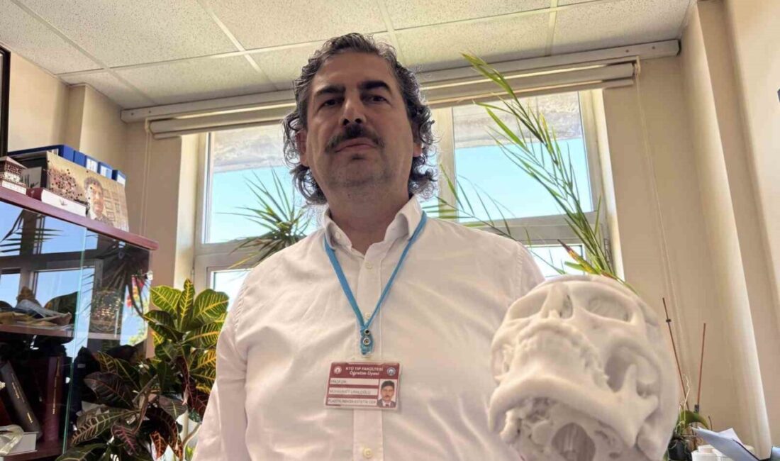 Trabzon’da öğretmen Özlem Akıntürk’ün, beyin tümörü ameliyatı sırasında alın kemiğinin