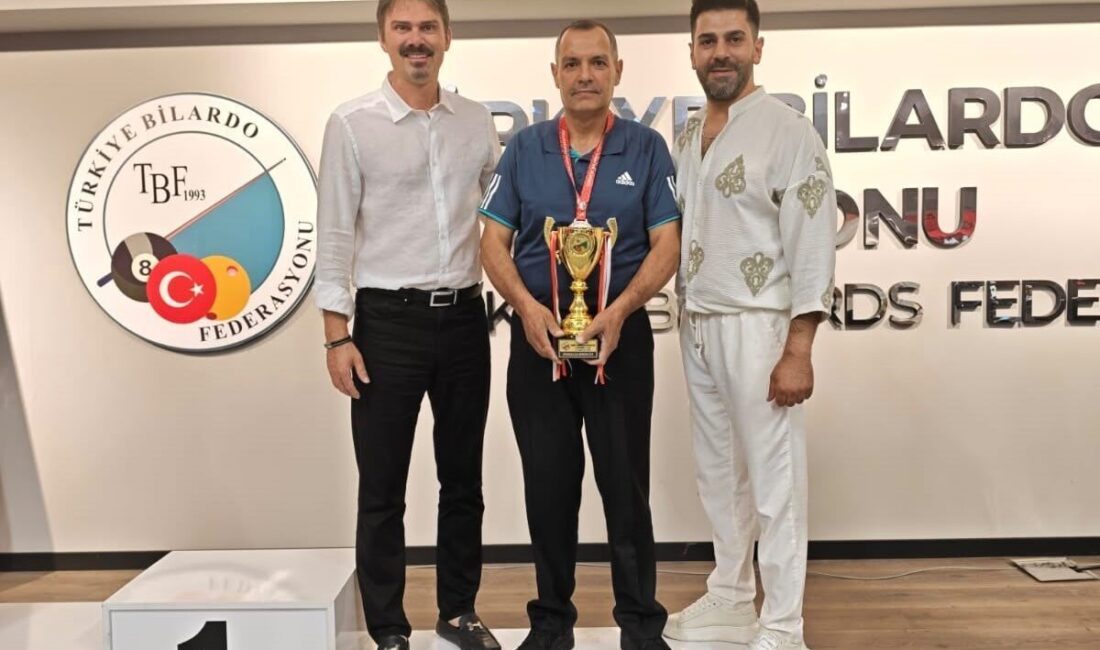 Elazığlı sporcu Yetkin Çelikel, C Kategorisi Türkiye Bilardo Şampiyonasında rakiplerini