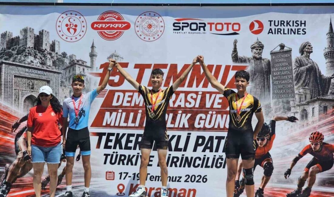 Karaman’da düzenlenen Tekerlekli Paten 2. Etap Müsabakalarında Kayseri’yi temsil eden