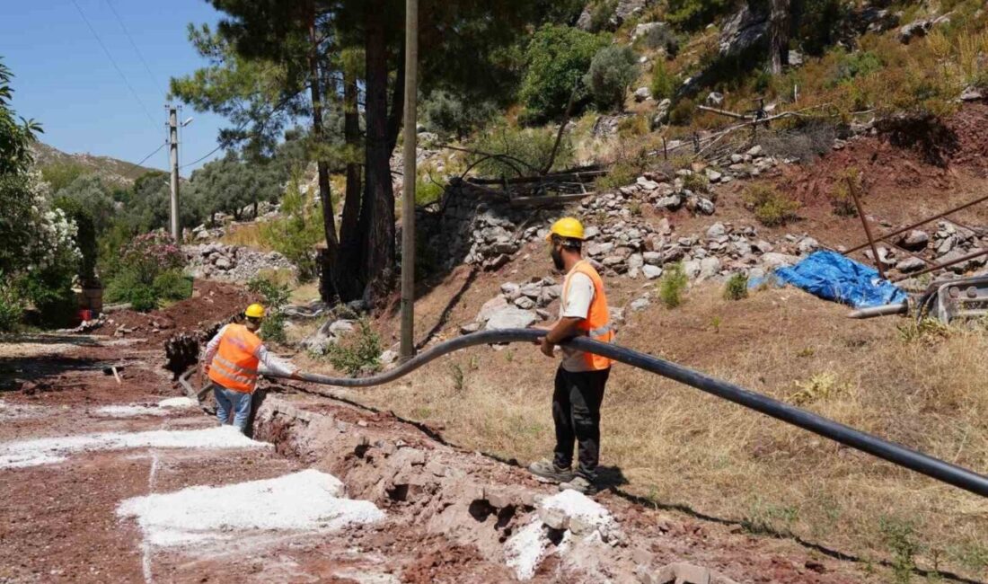 MUSKİ Genel Müdürlüğü, Marmaris ilçesi Osmaniye Mahallesi’nde vatandaşların özel mülkiyetlerinden