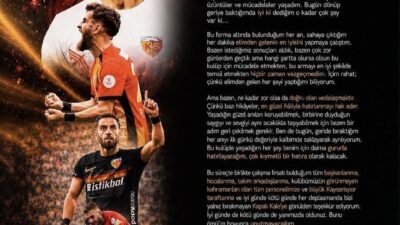 6 sezondur sarı kırmızılı formayı giyen Ramazan Civelek, Kayserispor’a veda