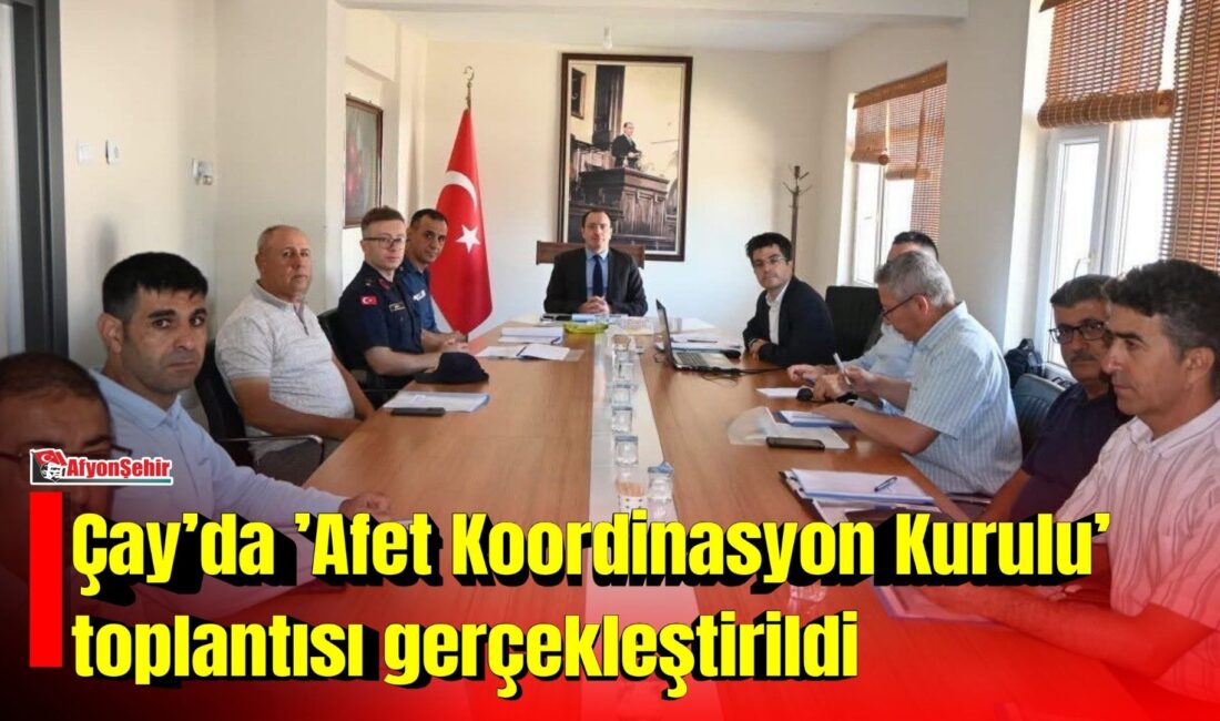 Afyonkarahisar’ın Çay ilçesinde, muhtemel afetlere karşı hazırlık çalışmaları ve kurumlar