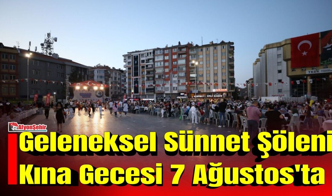 Afyonkarahisar Belediyesi, her yıl düzenlediği Geleneksel Sünnet Şöleni kapsamında gerçekleştirilecek