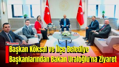 Afyonkarahisar Belediye Başkanı Burcu Köksal, beraberindeki belediye başkanlarıyla birlikte Ulaştırma