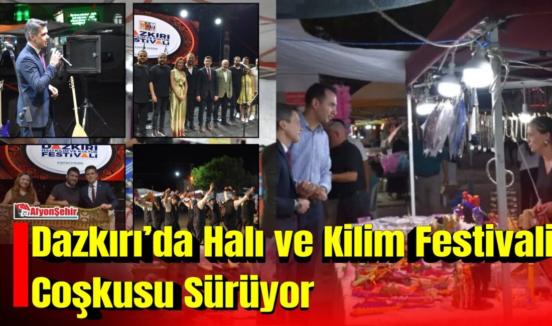 Afyonkarahisar’ın Dazkırı ilçesinde düzenlenen Halı ve Kilim Festivali, konser ve