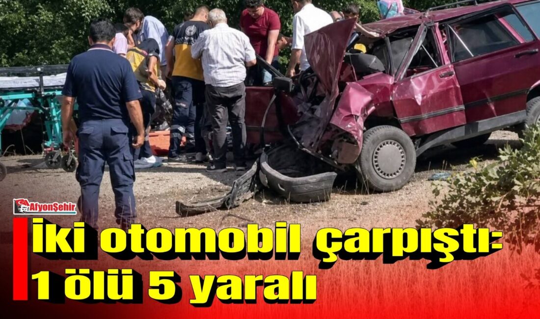 Afyonkarahisar’ın Hocalar ilçesinde iki otomobilin çarpışması sonucu meydana gelen trafik