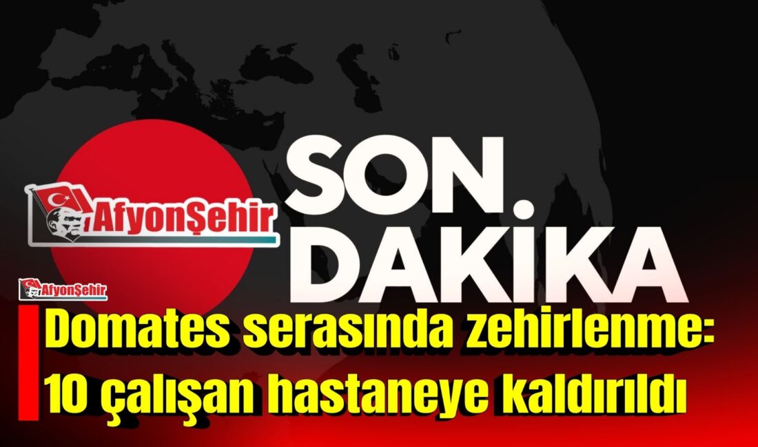 Afyonkarahisar’daki bir serada yapılan ilaçlama sırasında, ilk belirlemelere göre yaklaşık