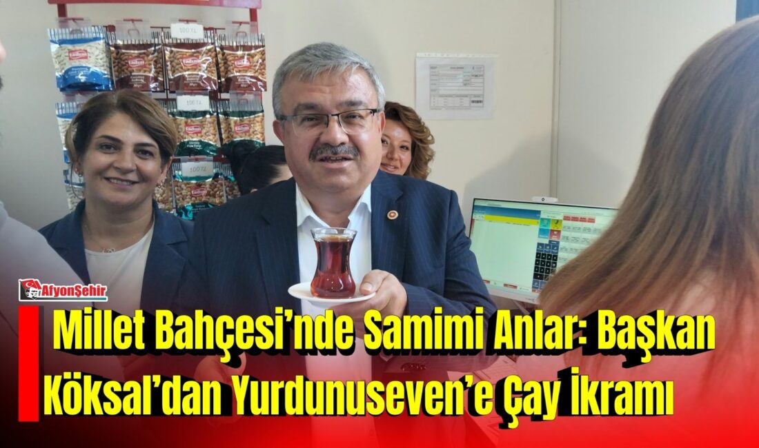 Afyonkarahisar’da Bülent Ecevit Millet Bahçesi Kafeteryası’nın açılışında renkli ve samimi
