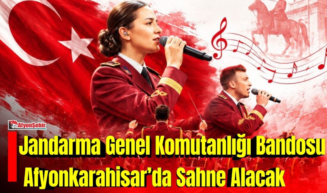 Jandarma Genel Komutanlığı Bandosu Afyonkarahisar’da Sahne Alacak Büyük Taarruz Zafer Haftası etkinlikleri kapsamında Afyonkarahisar’da anlamlı bir konser