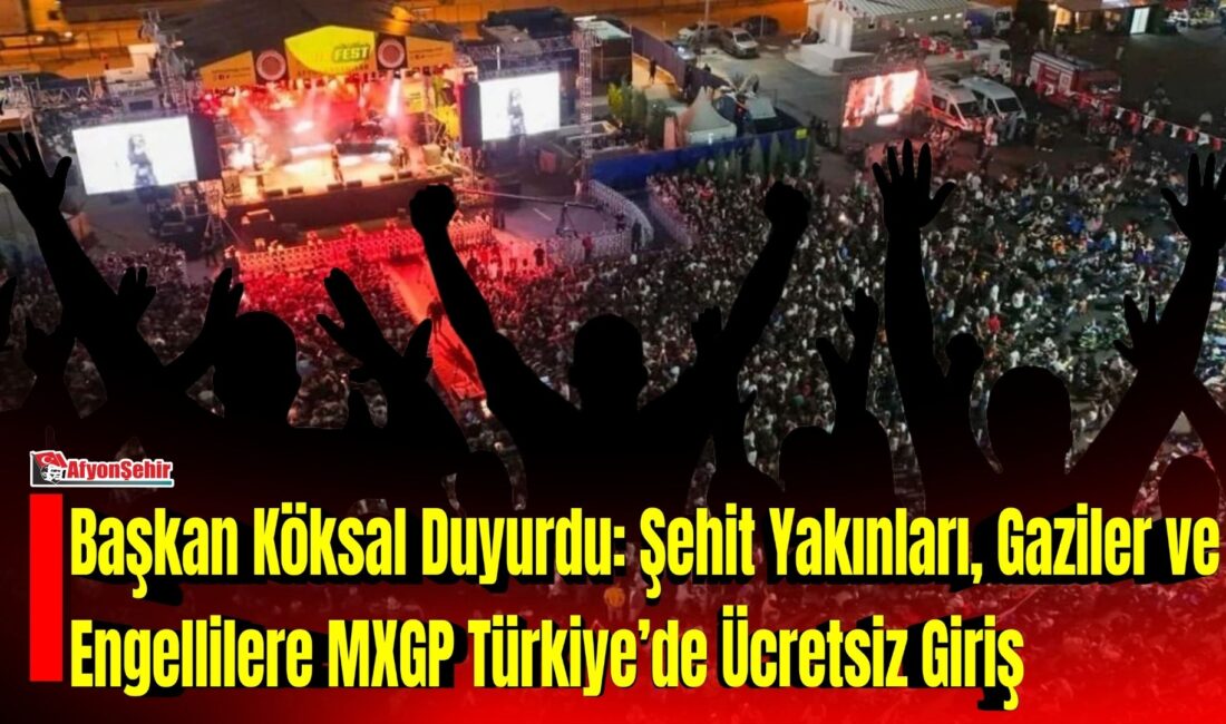 “Sizler İçin Ne Yapsak Az!” Başkan Köksal’dan Anlamlı Davet Afyonkarahisar Belediye Başkanı Burcu Köksal, 2-6 Eylül tarihleri arasında Afyon