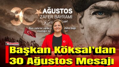 AfyonkarahisarBelediye Başkanı Burcu Köksal, 30 Ağustos Zafer Bayramı dolayısıyla bir