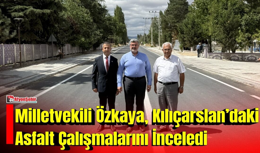 AK Parti Afyonkarahisar Milletvekili Ali Özkaya, Kılıçarslan beldesinde sürdürülen sıcak