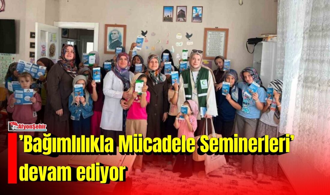 Afyonkarahisar İl Müftülüğü Bağımlılıkla Mücadele Koordinatörlüğü ile Yeşilay iş birliğinde,