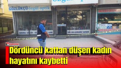 Afyonkarahisar’ın Sandıklı ilçesinde dördüncü kattan düşerek ağır yaralanan kadın kaldırıldığı